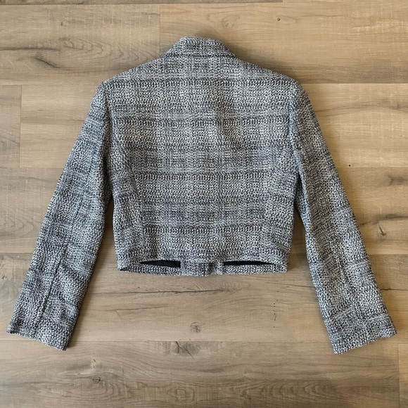 Aritzia Babaton black & white cotton linen tweed blazer jacket - 2XS - Picture 10 of 10